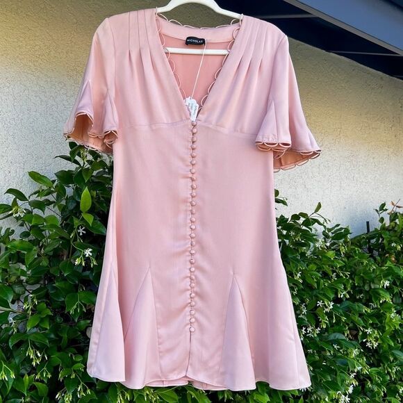 Nicholas Godet Dress Blush Pink Mini Size 2 Small NICHOLAS THE LABEL - Picture 5 of 5